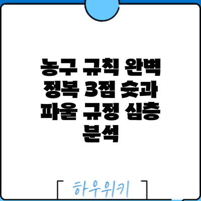 농구 규칙 완벽 정복: 3점 슛과 파울 규정 심층 분석