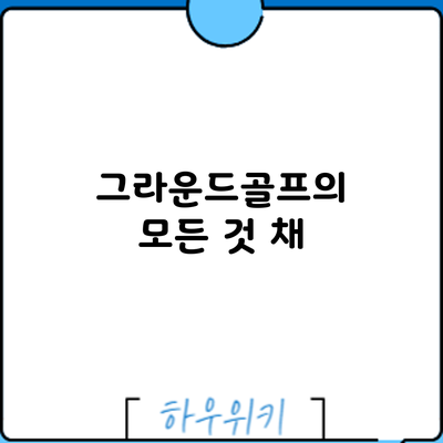 그라운드골프의 모든 것: 채