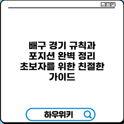 배구 경기 규칙과 포지션 완벽 정리: 초보자를 위한 친절한 가이드