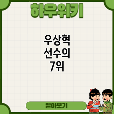 우상혁 선수의 7위