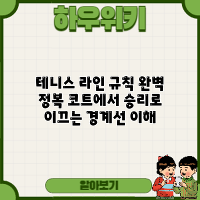 테니스 라인 규칙 완벽 정복: 코트에서 승리로 이끄는 경계선 이해