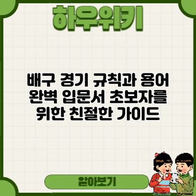 배구 경기 규칙과 용어 완벽 입문서: 초보자를 위한 친절한 가이드