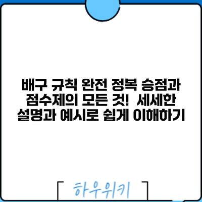 배구 규칙 완전 정복: 승점과 점수제의 모든 것! 세세한 설명과 예시로 쉽게 이해하기
