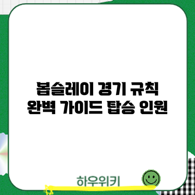 봅슬레이 경기 규칙 완벽 가이드: 탑승 인원