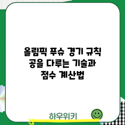 올림픽 푸슈 경기 규칙: 공을 다루는 기술과 점수 계산법