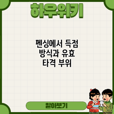 펜싱에서 득점 방식과 유효 타격 부위