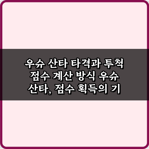 우슈 산타 타격과 투척 점수 계산 방식, 승패 가르는 7가지 팁
