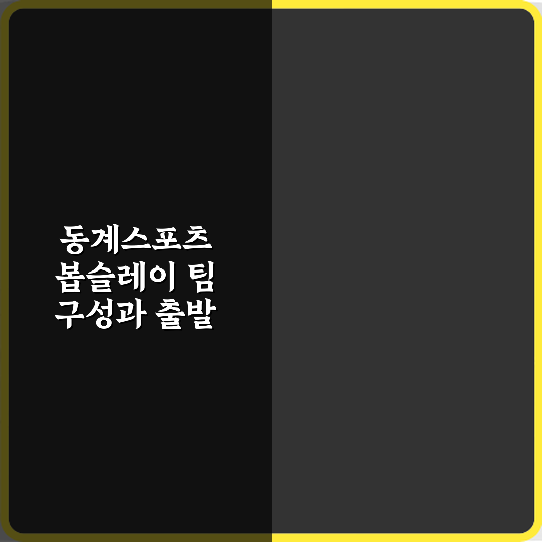 동계스포츠 봅슬레이 팀 구성과 출발 규칙, 금메달을 향한 7가지 비결