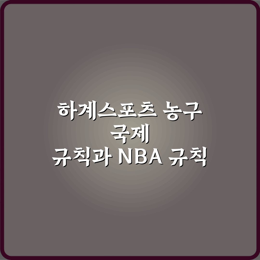 하계스포츠 농구 국제 규칙과 NBA 규칙 차이 5가지 핵심 총정리